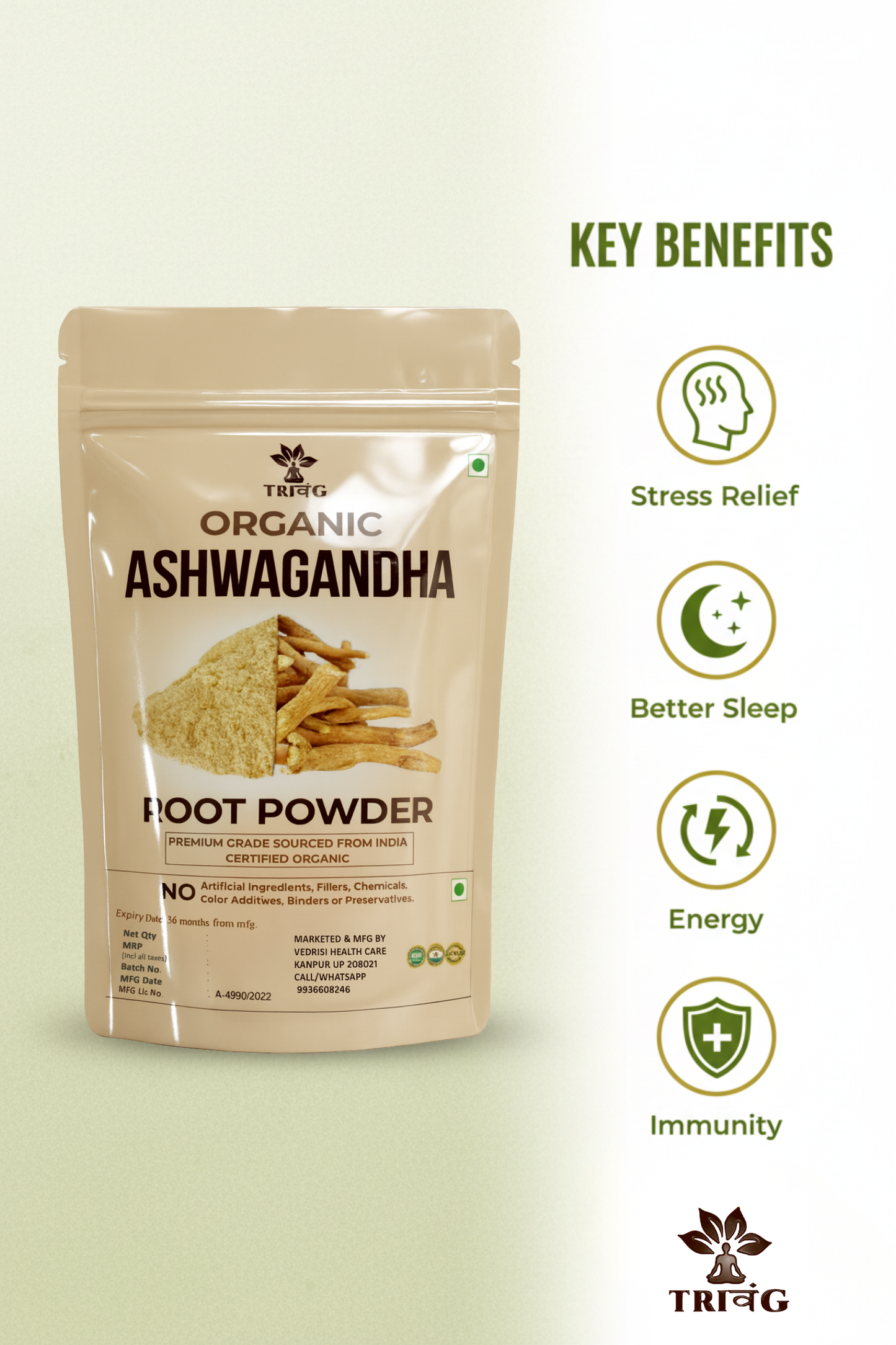 Trivang Organic Ashwagandha Powder