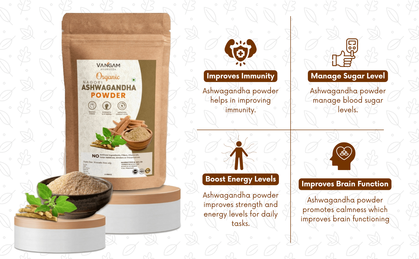 Vangam 100% Pure Ashwagandha Powder