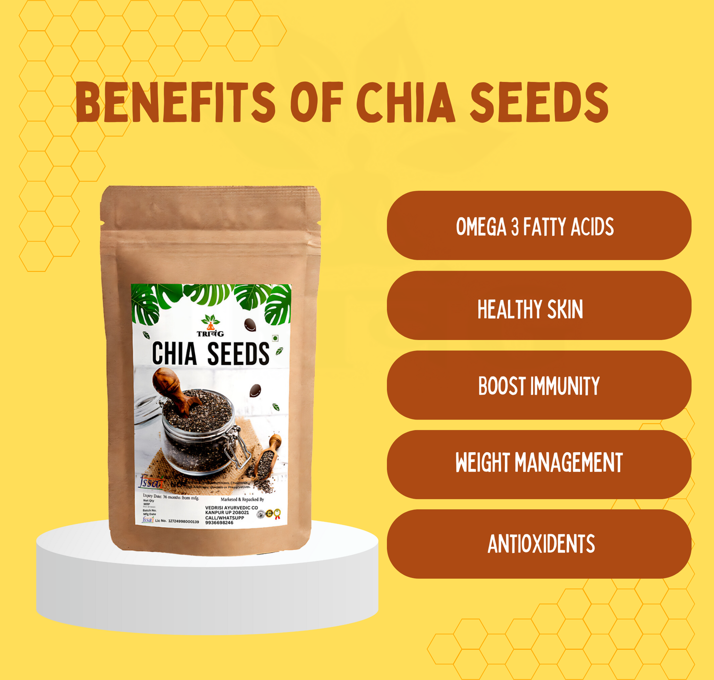 Trivang 100% Natural Chia Seeds
