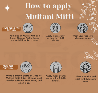 Trivang 100% Natural Multani Mitti Powder