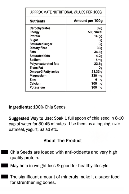 Trivang 100% Natural Chia Seeds